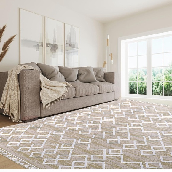 V Rugs & Home Other - MABOZOO Modern Area Rug, 10' x 14' Stain Resistant Bohemian Living Room Rug,